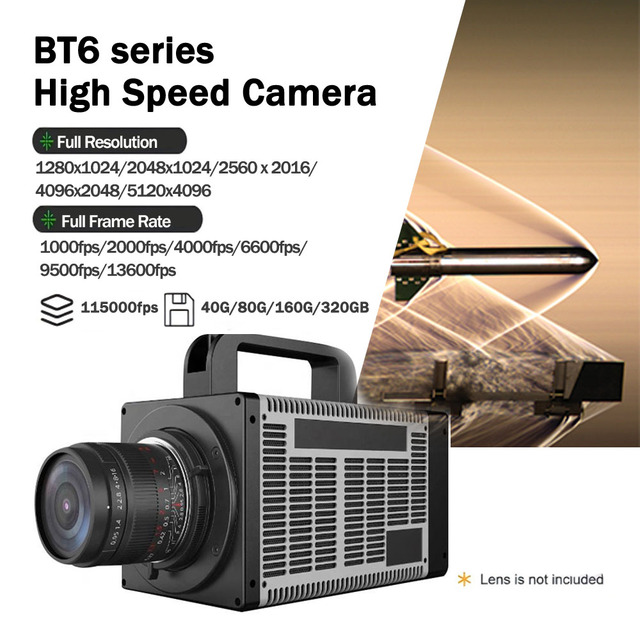 Machine Vision Camera High-Speed Camera for High-End Scientific Research 9500Fps 20TB Optional Memory National Defense BT6-901