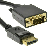 Cable DFX a VGA de 1.8M 1080P Full HD Macho a Macho con Blindaje de PVC para PC, Laptop, Monitor, Proyector, TV