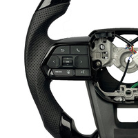 Volant sport en cuir et fibre de carbone pour Toyota Land Cruiser LC79 LC76 LC70 LC300 GR 2008-2021 Style M Tout Noir