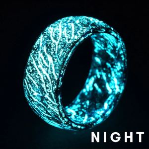 Bagues Scintillantes Lumineuses Multicolores en Résine Épaisse, Mode Fiançailles et Cadeau pour Hommes et Femmes avec Sertissage - Product Image 2