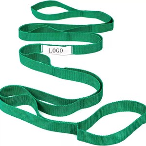 Sangle de yoga Dingfeng verte non élastique, bande de résistance pour l'étirement et le remodelage corporel, unisexe - Product Image 1