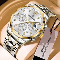 Luxuriöse Herren-Edelstahluhr Männliche Armbanduhr 3BAR Wasserdicht Quarzwerk 42mm Leuchtende Zeiger Armbanduhren