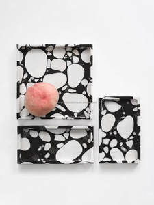 Multi warna persegi panjang bulat Oval batu buatan Terrazzo baki beton rumah ornamen Terrazo piring mewah Vanity Shower Tray - Product Image 5