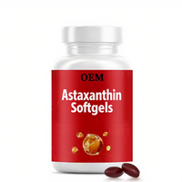 Huile d'astaxanthine OEM 8mg en gélules souples végétaliennes antioxydantes, 60/120 unités pour marque privée - Soutien immunitaire et énergétique pour adultes
