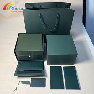 <b>Wooden</b> MDF <b>Watch</b> Box Custom Logo leather Interior Square Case Luxury Outside Packaging Recycled Materials black - Product Image 5