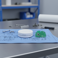 STiE9 Type Plafond 2 piles AAA (2100mAh) Balise BLE5.0 Capteur de Température et d'Humidité SHT21