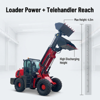 TL3000 Telescopic Wheel Loader 3.0 Ton 4x4 Diesel Telehandler Forklift with CE Certificate Customizable Color & Engine