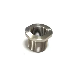 Thread Adapter 1/2-28 ID to 5/8-24 OD Car Engine Fuel Filter Fittings, Universal stainless steel Flange design