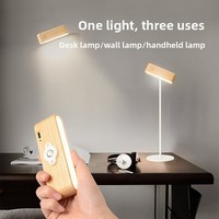 Lampe de bureau minimaliste en bois massif, petite lampe de chevet rechargeable, lampe murale magnétique, cadeau créatif, dortoirs d'étudiants, bureaux d'ordinateur