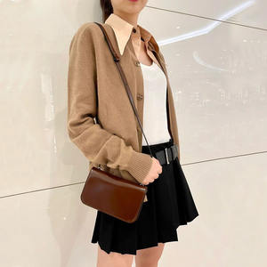 Tendencias de Moda 2025: Bolso Cuadrado Pequeño Marrón para Mujer, Exquisito Bolso de Alta Gama con Correa de Cuero para Hombro o Cruzado - Product Image 3