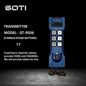 Télécommande de grue sans fil industrielle GT-RS06 de marque GOTI avec 2 émetteurs et 1 récepteur - Product Image 4