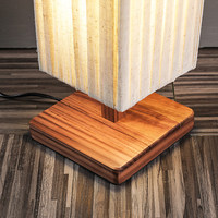 Lampe sur pied en fer au design bois, inspirée du Wabi-Sabi japonais et du style rétro chinois, pour salon, chambre et bureau