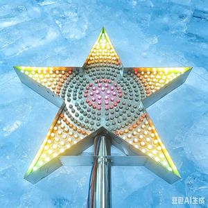 Estrella de Cinco Puntas Iluminada a Todo Color de 60 cm, Alimentada por 220V/110V; Transformador y Controlador Incluidos - Product Image 6