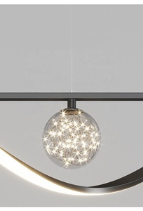 Lustre LED suspendu en fer forgé, ciel <span class=keywords><strong>étoilé</strong></span>, pour salle à manger, salon, plafonnier moderne - Product Image 5