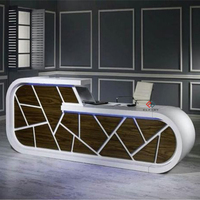 Bureau de direction ovale en acrylique massif blanc, 150 couleurs au choix, conception OEM