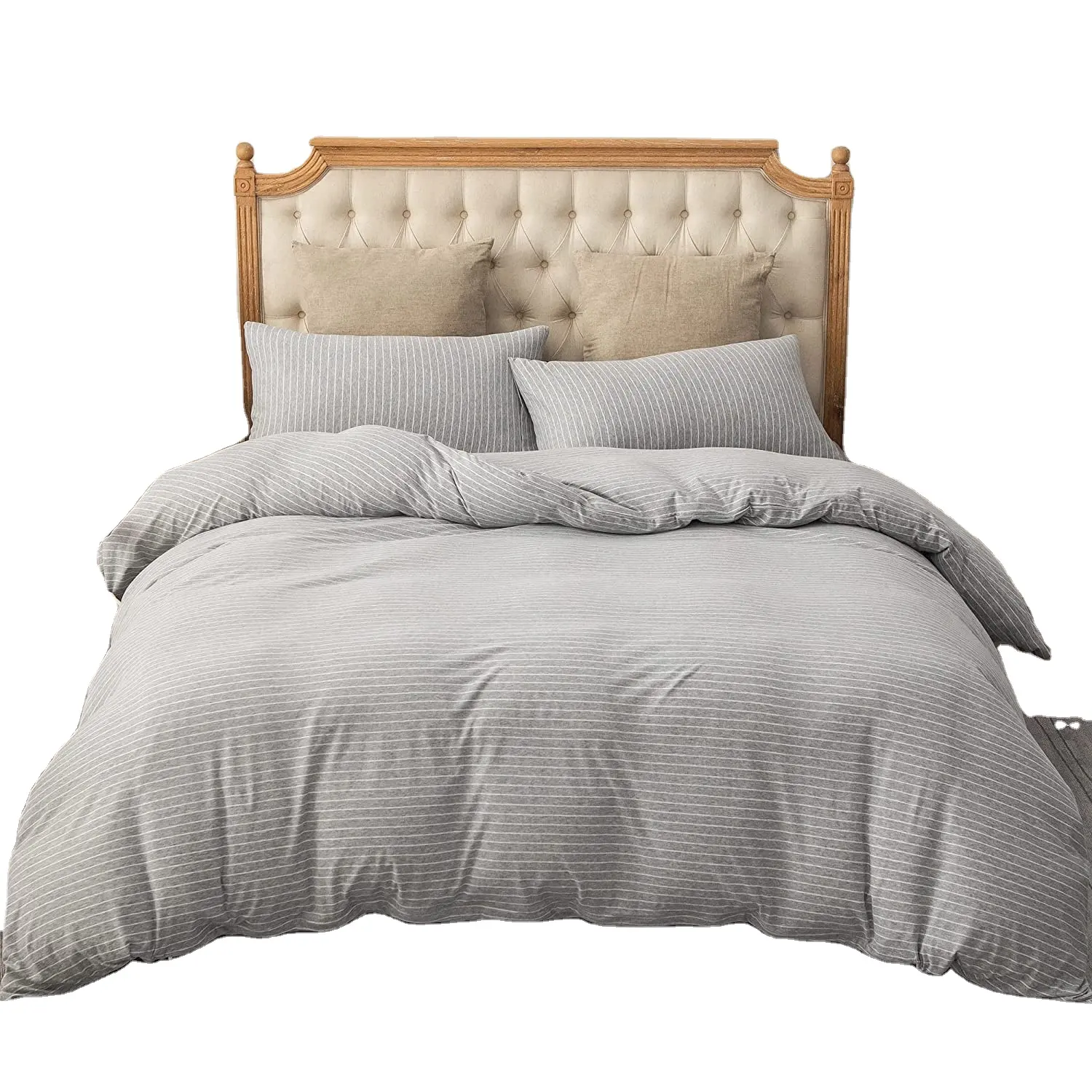 Jogo de cama de 100% algodão, conjunto de cama personalizado, acabado com fios, tecido, capa de edredão, fronha, cobertores sabanas de cama