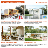 Casa Contenedor de Acero Tipo Cabaña Apple, Cápsula de Lujo Impermeable, Espacio de Vivienda Prefabricado para Tiendas y Resorts