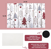 Tapis absorbant écologique en terre de diatomée CC, motif imprimé UV, Alfombra Diatomita de Noël pour ustensiles, casseroles et bouteilles