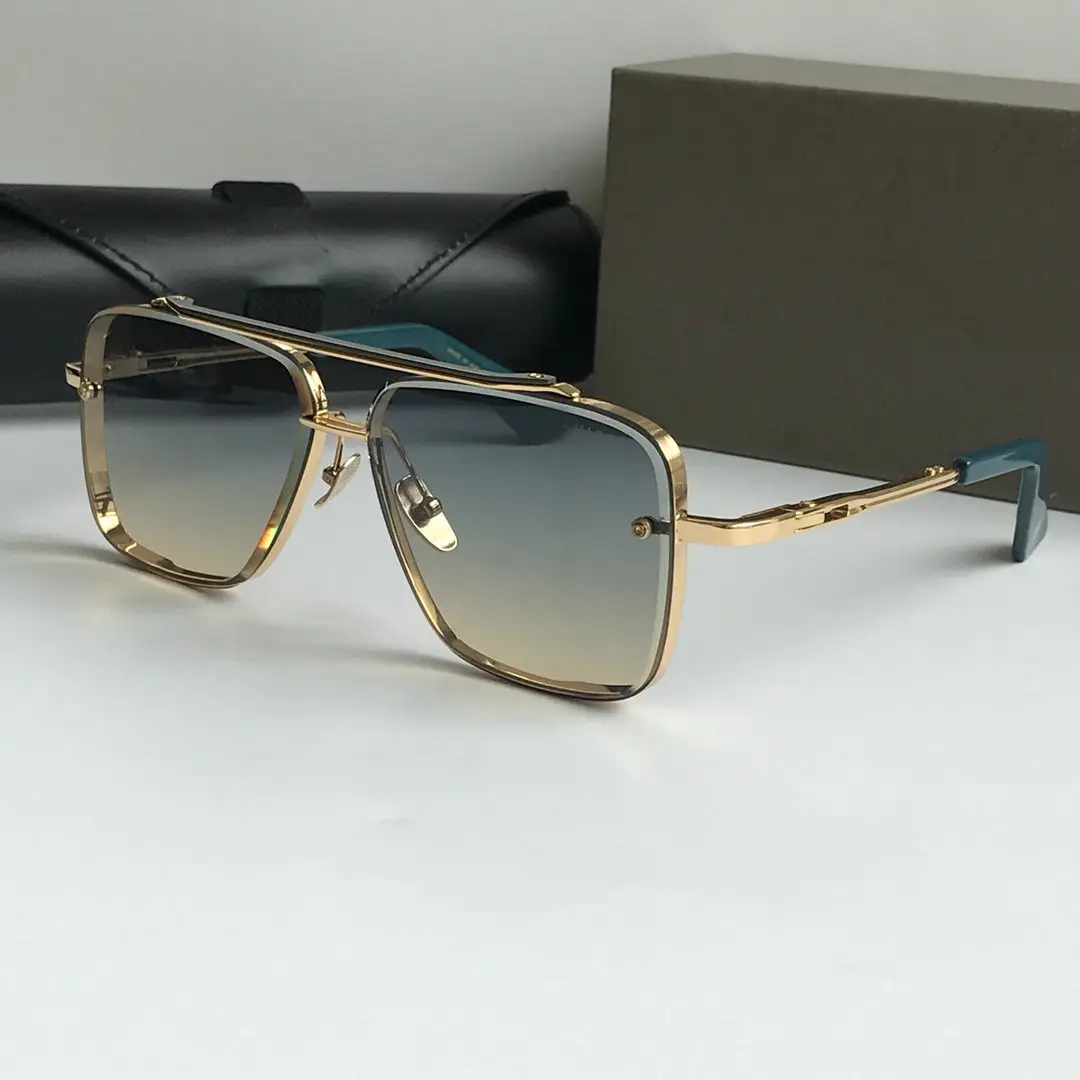 Óculos de sol dt clássico grande, óculos de sol masculino e feminino uv400, marca de luxo, retrô, 2021