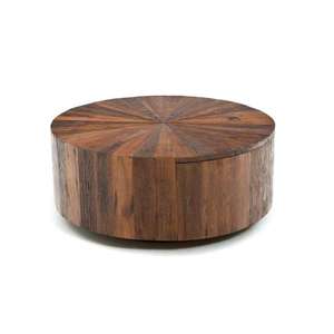 Table basse ronde en bois de style vintage, design moderne, pour salon, prix de gros - Product Image 3