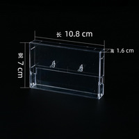 Boîtes de protection vides en gros, étuis de rangement en plastique transparent pour cassettes audio, boîtes extérieures pour bandes magnétiques