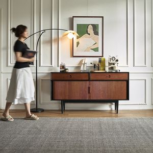 French Retro Solid Wood <b>Sideboard</b> Storage Cabinet Entryway Furniture for Small Apartments - Product Image 2