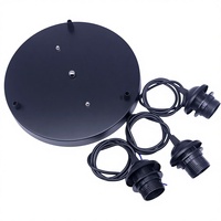 Lustre RUYI 30CM à trois douilles E27, en cuivre et plastique PBT, 250V, 4A, garantie 2 ans