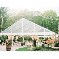 Tentes de réception grand format résistantes aux UV, tentes de mariage blanches de luxe pour événements en plein air