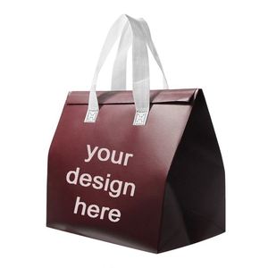 Custom Disposable Cooler Bag Food Delivery Thermal Insulated Bag Small Takeaway Cold & Hot Drinks Coffee Non Woven Aluminum Foil - Product Image 4