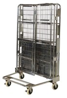 Offre Spéciale 4 côté pliable transport de marchandises rouleau conteneur supermarché entrepôt quatre roues chariot logistique