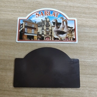 Aimant de réfrigérateur décoratif en métal aluminium gaufré souvenir en forme de plaque de route de France