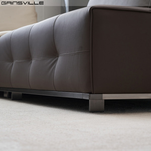 Proveedor de muebles de diseño italiano moderno Sofá de cuero de diseño grande de esquina en forma de L Sofá italiano de lujo - Product Image 4