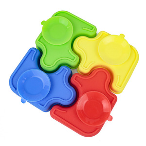 Interesante Plato de Silicona Desmontable con Diseño de Rompecabezas, Apto para Lavavajillas, Plato para Niños con Cuchara y Tenedor con Ventosa para Alimentación de Bebés - Product Image 6