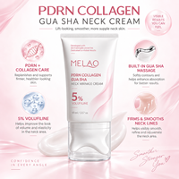 Crème raffermissante et liftante pour le cou avec logo personnalisé, au PDRN et collagène, pour un effet tenseur, lissant, repulpant et améliorant l'élasticité, utilisable avec Gua Sha