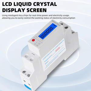Vatímetro digital monofásico Consumo de energía Medidor de energía kWh AC 230V 60A Tipo de Riel Din Medidor de vatios-hora <span class=keywords><strong>LCD</strong></span> con retroiluminación - Product Image 2