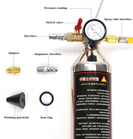 Ensemble de bouteilles de nettoyage de la climatisation automobile, système de climatisation, outil de nettoyage de la ligne de voiture, kit de rinçage du système de climatisation
