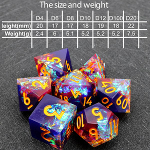 <strong>Role</strong> <strong>Playing</strong> Table Game RPG <strong>Dice</strong>,Resin DND <strong>Dice</strong> Set for Board Games Polyhedral Sharp Edge <strong>Dice</strong> Handmade DND Gift-XTN10 - Product Image 6