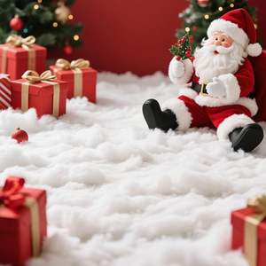 Decoración <span class=keywords><strong>Navideña</strong></span> de Nieve Artificial, 7 oz, Nieve Artificial Esponjosa de Fibra de Poliéster, Nieve Interior para Decoración de Árboles de Navidad y Pesebres - Product Image 4