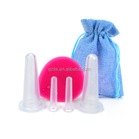 Ensemble de ventouses pour le visage en silicone souple à prix bon marché d'usine avec brosse de nettoyage pour le visage