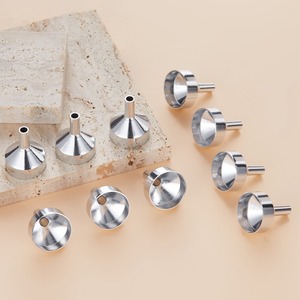 Anodized Aluminum <b>Mini</b> Funnel 18x25mm For Cosmetic Liquid Dispensing <b>Perfume</b> Tool Silver Color - Product Image 3