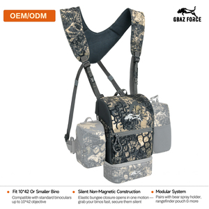 Harnais de poitrine pour jumelles GAF Professional Silent Binocular, en tricot imperméable, pour la chasse au cerf et la surveillance de la faune. - Product Image 1