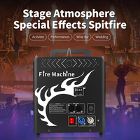 Machine à feu à 3 têtes 300W, 2 canaux DMX512, allumage par impulsions, hauteur de flamme 2-4m, effets de feu pour scène de boîte de nuit
