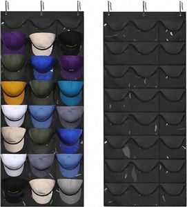 Échantillon Gratuit : Organisateur de Casquettes pour Casquettes de Baseball, Support Mural/Porte Visible pour Chapeaux avec 3 Crochets, 24 Poches Profondes - Product Image 4