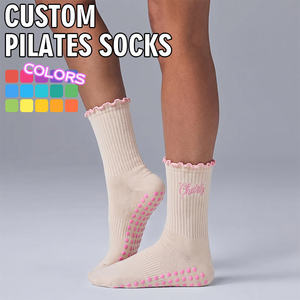 Chaussettes antidérapantes respirantes BiLu Yoga Pilates pour femmes, pour la remise en forme et les cours de fitness - Product Image 3