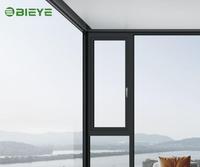 Ventana Exterior Curva de Aluminio Estilo Chino, Fija, Insonorizada, con Malla de Acero Inoxidable y Vidrio Templado