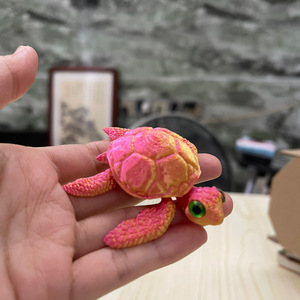 Figurine de tortue marine imprimée en 3D SDL11 avec articulations mobiles, jouet de bain créatif, modèle pour jeux aquatiques, décoration de bureau originale, cadeau, ornement 3D - Product Image 5