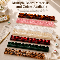 Ensemble de pousseurs de tuiles de Mahjong américain, 4 pièces, magnétiques, détachables, en acrylique festonné, OEM