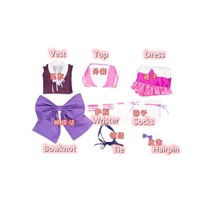 Vente en gros joli <span class=keywords><strong>Derby</strong></span> Costume Lycée Uniforme Tenue Violet Marin Lolita Robe Semaine Spéciale Anime Cosplay Costumes - Product Image 6