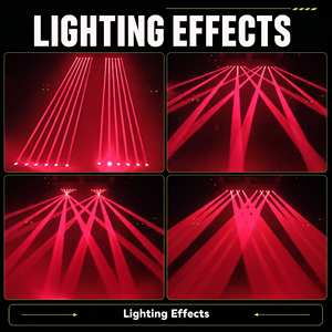 Barra de Luz Láser Roja de 6 Cabezas y 500mW con Control Independiente por <span class=keywords><strong>DMX</strong></span>, Láser para Escenarios de DJ, Conciertos y Actuaciones en Vivo - Product Image 3
