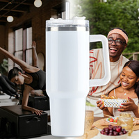 Gobelet isotherme en acier inoxydable à double paroi de 40 oz, tasse à café de voyage, gobelet de 40 oz avec poignée